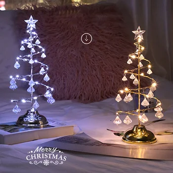 Crystal Vianočný Stromček Led Osvetlenie, Výzdobu Rozprávkových Svetiel Spálňa String Svetlá pre Priateľku, Deti, Dieťa Darček Nový Rok