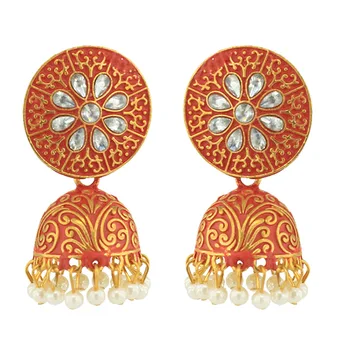 2020 Nové Moduly Indické Zlato Ručné Korálky Vyryté Kvet Epoxidové Thajsko Piercing, Náušnice Kórejský Fashion Party Šperky Bijoux