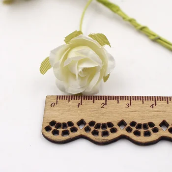 60pcs/veľa 2,5 cm Dekoratívne Hodváb Scrapbooking Mini Ruže Umelý Kvet Kytice Pre Svadobné Dekorácie, Remeselné DIY Veniec Kvet