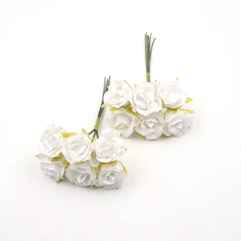 60pcs/veľa 2,5 cm Dekoratívne Hodváb Scrapbooking Mini Ruže Umelý Kvet Kytice Pre Svadobné Dekorácie, Remeselné DIY Veniec Kvet