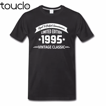 Nový Krátky Rukáv Mužov Homme Muži Móda tričko Vintage Classic 1995 Narodeniny Roku tlač Bavlna T-Shirts