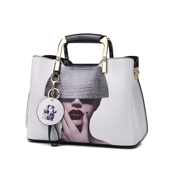Femme de marque luxe cuir 2018 bolsa feminina kabelka 3D Tlač crossbody tašky pre ženy taška cez rameno börse da donna