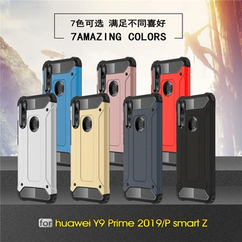 Prípade Huawei Y9 Prime 2019 Prípade Plnej Zabalené Brnenie Hybrid PC+TPU puzdro Pre Huawei Y9 Prime 2019 Kryt S Smart Z Coque Prípade Capa