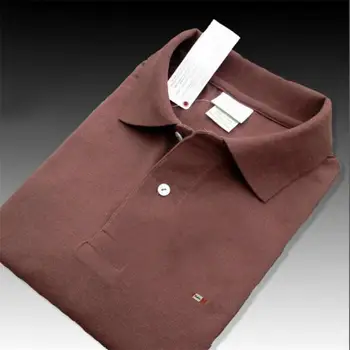 Kvalitné Letné klasické Značky, pánske, krátky rukáv pološte tričká bavlna bežné jednofarebné pánske pološte košele muž topy