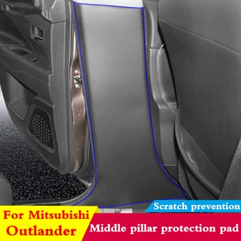 Pre Mitsubishi Outlander 2013 2017 2018 Stredný pilier ochrany pad Anti-kop Mat Chránič Boku Okraj Podložky Dvere Auta PU Nálepky