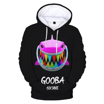 6ix9ine Gooba 3D Vytlačené mikina s Kapucňou Mikiny Hot Rapper Módne Bežné Hip Hop Pulóver Harajuku Streetwear Plus Veľkosť Mikiny