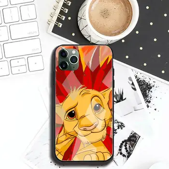 Lion King Simba Nala Timon Telefón Prípade Tvrdeného Skla Pre iPhone 12 Pro Max Mini 11 Pro XR XS MAX 8 X 7 6 6 Plus SE Kryt