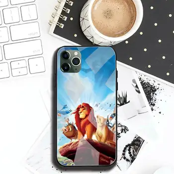 Lion King Simba Nala Timon Telefón Prípade Tvrdeného Skla Pre iPhone 12 Pro Max Mini 11 Pro XR XS MAX 8 X 7 6 6 Plus SE Kryt
