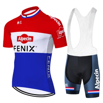 Nové alpecin fenix cyklistika dres mužov cyklistické šortky v lete rýchle suché Maillot Culotte nosenie equipacion ciclismo verano hombre 2020