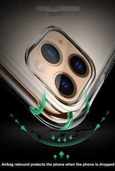 Shockproof Silikónové Telefón Prípade Drahokamu Tvrdeného Skla Screen Protector Pre iPhone 11 Pro XS Max XR 7 8 6 6 Plus