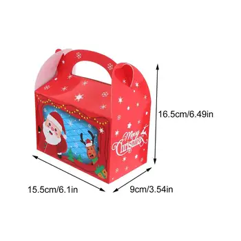 16PCS Christms Prospech Boxy Roztomilý Darček Zábal Boxy Candy Kontajnery, Papier Čokoláda Držiteľov Vianočné Darčekové Balenie Box