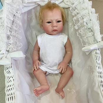 18-palcové Cute baby doll plný vinyl Silikónové reborn Bábiky chlapec dievča bebe reborn bonecas darček k Narodeninám hračky bábiky