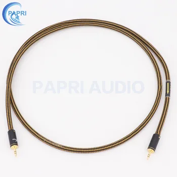PAPRI S-9 3,5 M AUX 6N 99.99997% OCC Meď+ Strieborné Pozlátené Kábel Samec Samec Konektor Audio Line Slúchadlá Mobilný Telefón Káble