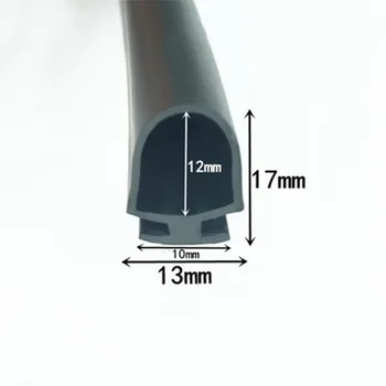 Vlastné Gumené protizrážkový Tesnenie Bublina D Vložte Tesniace Pásy Bar 22x24mm 13x17mm Čierna