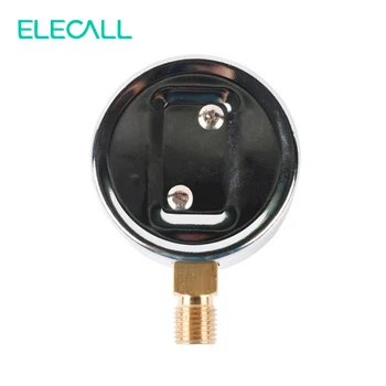 ELECALL Nové YE-60 0~10KPA Vzduchu Membránový tlakomer Phosphor Bronze Film Box tlakomer Pozitívny Tlak Meter