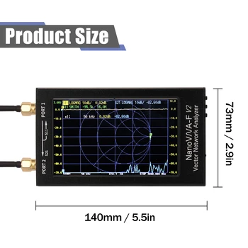 NanoVNA-F V2 4.3 Palcový IPS LCD Displej Vektor Analyzátora Siete S-A-A-2 Antény Analyzer Krátke Vlny HF a VHF UHF