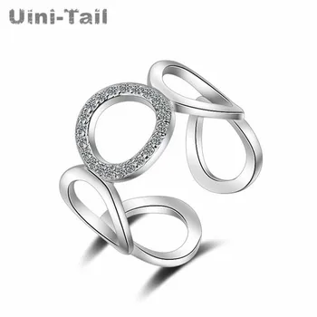 Uini-Chvost horúca novinka 925 sterling silver kolo micro-vložka otvorenie krúžku ženské osobnosti kórejský módny trend wild šperky GN294