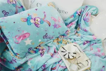 1pc mäkké cartoon Duffy priateľ Stella králik vankúš kryt plyšové flanelové deka posteľ list pani romantický darček baby girl hračka