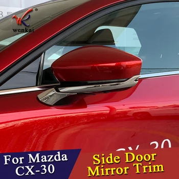 ABS Chrome Spätné Bočné Dvere Zrkadlo Pokrytie Výbava Pre Mazda CX-30 2020 2021 Auto Príslušenstvo