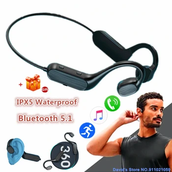 Kostné Vedenie Neckband Bluetooth Slúchadlá Bezdrôtové Slúchadlá Nepremokavé Sweatproof Headset pre Cyklistiku so Systémom IOS Android