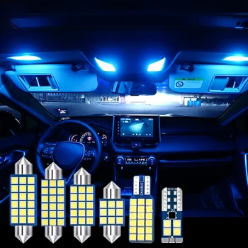 6pcs bezchybné Auto LED Žiarovky osvetlenie Interiéru Auta Dome Svetla na Čítanie batožinového priestoru Lampa Pre Toyota RAV4 RAV 4 2019 2020 XA50 Príslušenstvo