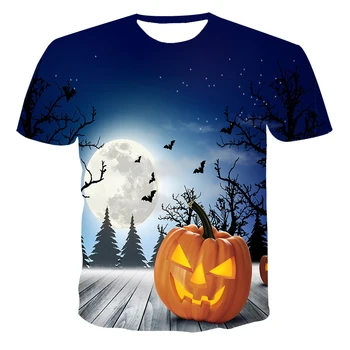 Muži Oblečenie Halloween Tekvica 3D T shirt Mužov Streetwear Krátke Tričká Topy Krásne Mužské Oblečenie Bežné 3D Tlač, T Košele