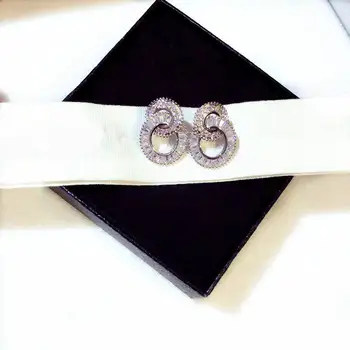 Luxusné Náušnice Kruhy Pre Ženy AAA Cubic Zirconia Jemné Náušnice Strany Módne Šperky Príslušenstvo