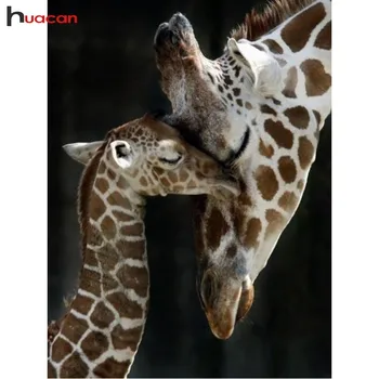 HUACAN Nový Príchod 5D Diamond Maľovanie Žirafa Plné Námestie Diamond Mozaiky Zvierat Diamond Výšivky, Výšivky Výzdoba Domov