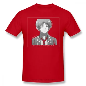 Muži Oblečenie Triede Elite Kiyotaka Ayanokoji Suzune Horikita Anime Červené Tričko T-Shirt Pohode Muži Móda Krátky Rukáv