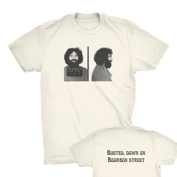 Jerry Garcia Mugshot T-Shirt Vďačný Mŕtvych Bourbon Street Zatkli Truckin' Jgb Dvojité Bočné 2019 Unisex Tričko