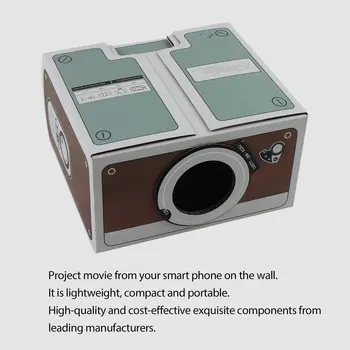 Druhá Generácia Kompaktného DIY Chytrý Telefón Digitálny Home Theater Zábava Projektor Jednoduchá Inštalácia