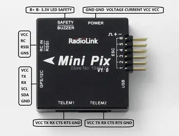 Najnovšie Radiolink MINI PIX V1.0 Hornej Konfigurácie riadenia Letu MINI Veľkosť, ako F4 pre FPV Quadcopter