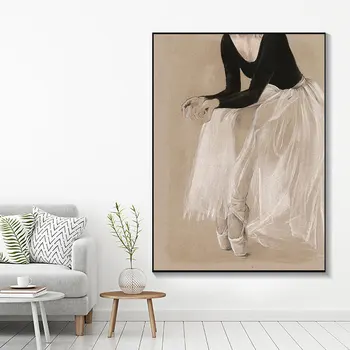 Moderné Plátno na Maľovanie Balet Girl Plagát Tancujúce Dievča Plagáty a Tlačí na Obývacia Izba, Spálňa Domova Wall Art Cuadros
