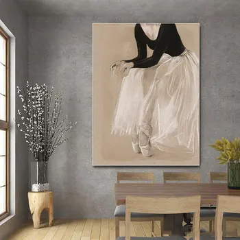 Moderné Plátno na Maľovanie Balet Girl Plagát Tancujúce Dievča Plagáty a Tlačí na Obývacia Izba, Spálňa Domova Wall Art Cuadros