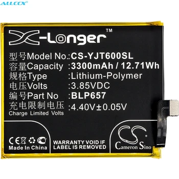 Cameron Čínsko 3300mAh Batérie BLP657 pre OnePlus 6, 6 Dual SIM, 6 Dual SIM Global, 6 Dual SIM TD-LTE, A6000, A6003