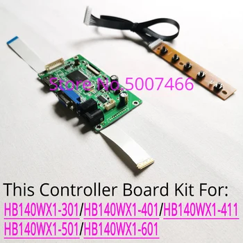 Pre HB140WX1-301/401/411/501/601 WLED EDP 30Pin 1366*768 notebook PC LCD displej VGA+ displej regulátora ovládač rady urob si sám auta
