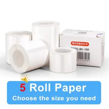 B21 Tepelná Tlačiareň štítkov Papier Silné Samolepiace Nálepky na Tlač Tag Papier Tri anti-tepelné Papierové Vrecko termo Tlačiarne Papier