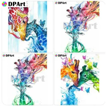 Diamond Maľovanie 5D Plné Námestie/Kolo Vŕtať Cartoon Žirafa 5D Daimond Výšivky Maľovanie Obrazu Wall Art M1893