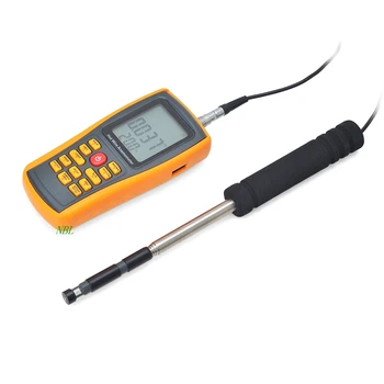 GM8903 Horúceho Drôtu Digitálny Anemometer Rýchlosť Vetra Rýchlosť Prúdenia Vzduchu Teplota meradla, Meracieho 0-30 m/s Presnosť 2oC USB Rozhranie