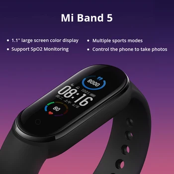 Xiao Mi Pásmo 5 Inteligentný Náramok 4 Farebný Dotykový Displej Miband 5 Náramok Fitness Sledovanie Tepovej Frekvencie Smartband Globálne