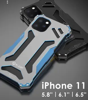 Luxusné Brnenie Doom Hliníkové Drop púzdro pre 2019 iphone 11 5.8 6.1 6.5 Kovový kryt Nárazníka prípadoch