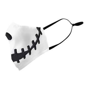 Nočná mora Pred Vianocami Jack Skellington Masky pre Dospelých Halloween Party Cosplay Kostým Opakovane Umývateľný protiprachová Maska