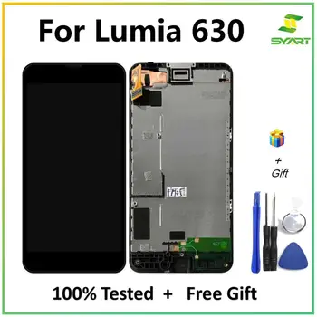 Pre Nokia Lumia 630 635 LCD Displej Dotykový Displej Digitalizátorom. S montážou Rámu Náhrada Za N630 N635 RM-977 RM-978 4.5