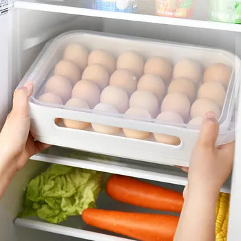 Liangduo 24 Mriežky Ostrejšie Plastové Vajíčko Kontajner Prípade, Chladničky Na Uskladnenie Potravín Box Kuchyňa Chladnička Nástroje Prenosné Vajcia Organizátor