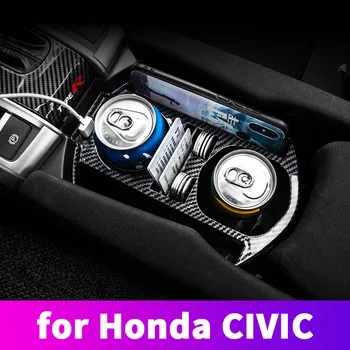 Centrálne Ovládanie Vody Pohár Úložný Box USB Mobilný Telefón Majiteľa Úložný Box Príslušenstvo Pre Honda Civic 10. 2017 2018 2019 2020