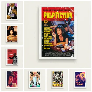 Pulp Fiction Klasické Filmové Quentin Tarantino Vintage Umenie Maľba Zábavné Plátno Plagát Na Stenu Domova Obývacia Izba, Spálňa Decor