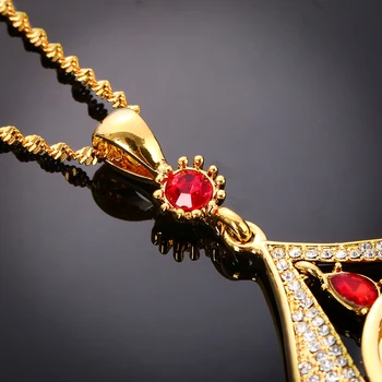 Etiópsky Štýl Náhrdelník Zlatá Farba Šperky pre Ženy v Africkej Eritrei Položky Slam arabčina Náramok Šperky Ženy na Blízkom Východe Nastaviť