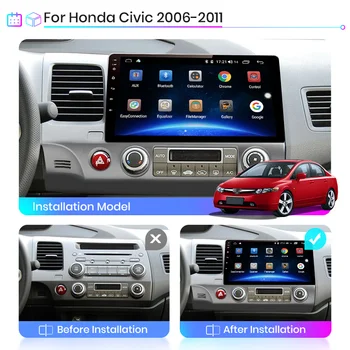 Junsun V1 Android 10 AI Ovládanie Hlasom 4G wifi DSP Multimediálne autorádio Pre Honda Civic 8 2005-2011 Navigácie GPS č. 2 din dvd