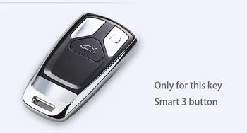 Nové TPU mäkké Kľúča Vozidla Kryt Prípade Kľúčových Prípade prívesok Pre AUDI A4 B9 Q5 Q7, TT TTS 8S 2016 2017 auto smart remote Auto Styling
