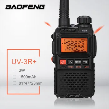Baofeng UV-3R+ Plus Mini Walkie Talkie Prenosné rádio VHF UHF obojsmerné Rádiové Comunicador uv3r Ham Radio Vysielač FM ham rádio